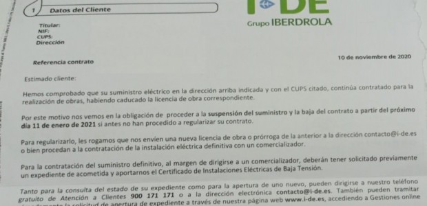Medio centenar de familias de Almendricos reciben un aviso de corte de suministro eléctrico y baja de sus contratos por la inoperancia del alcalde del PSOE