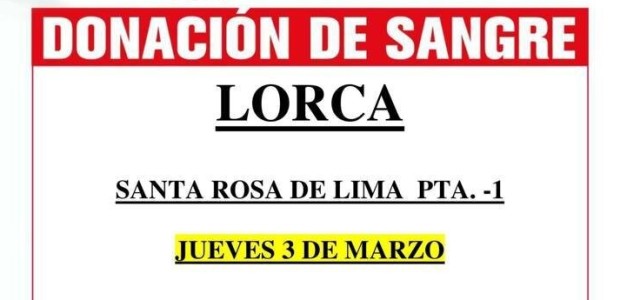 Nuevas Generaciones de Lorca anima a participar en la jornada de donación de sangre prevista para este jueves bajo el lema “Tu sangre siempre hace falta”