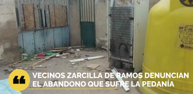 El PP apoya a los vecinos de Zarcilla de Ramos y reclama una intervención urgente para solucionar los problemas provocados por el abandono del actual gobierno local