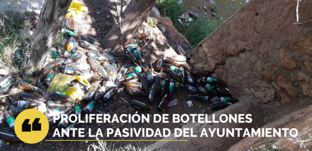 Los vecinos denuncian la proliferación de botellones en El Calvario, la parte alta del barrio de San José, el cauce del río Guadalentín y el mirador de San Juan