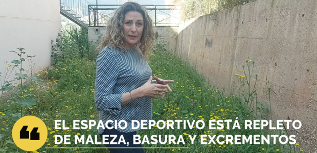 El PP exige el arreglo inmediato del recinto deportivo anexo al centro social de Río, que permanece plagado de excrementos, basura y maleza