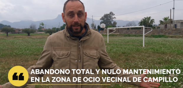 La prometida zona recreativa y de ocio para los vecinos de Campillo, relegada a un bancal donde pastan las cabras por el total abandono de Diego José Mateos