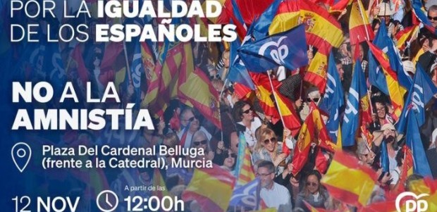 El PP de Lorca pondrá un autobús gratuito para asistir a la manifestación de Murcia del domingo contra la amnistía